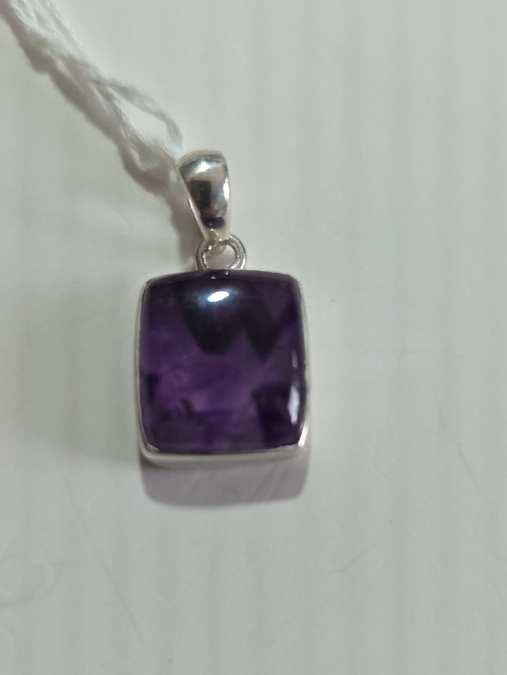 Sterling Silver Super Seven Pendant - Purple Gemstone